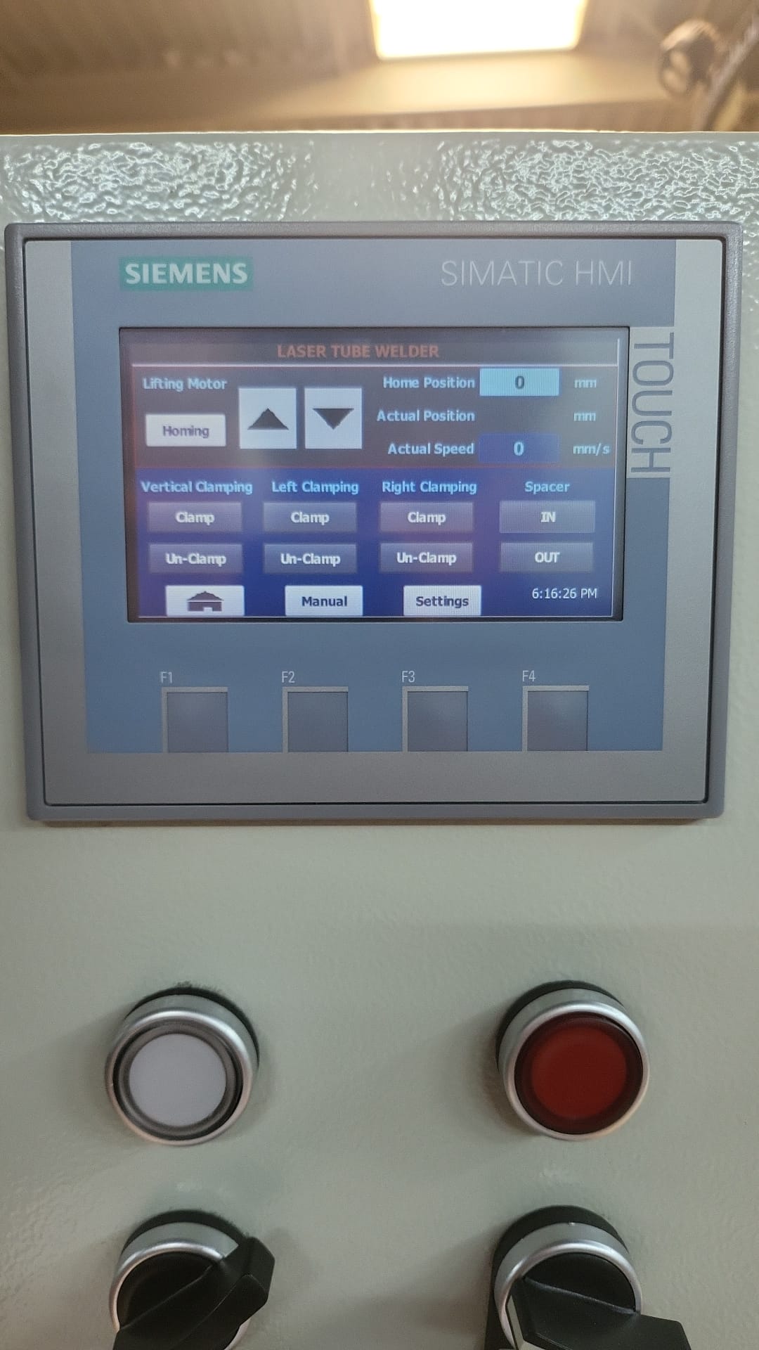 Welder control panel